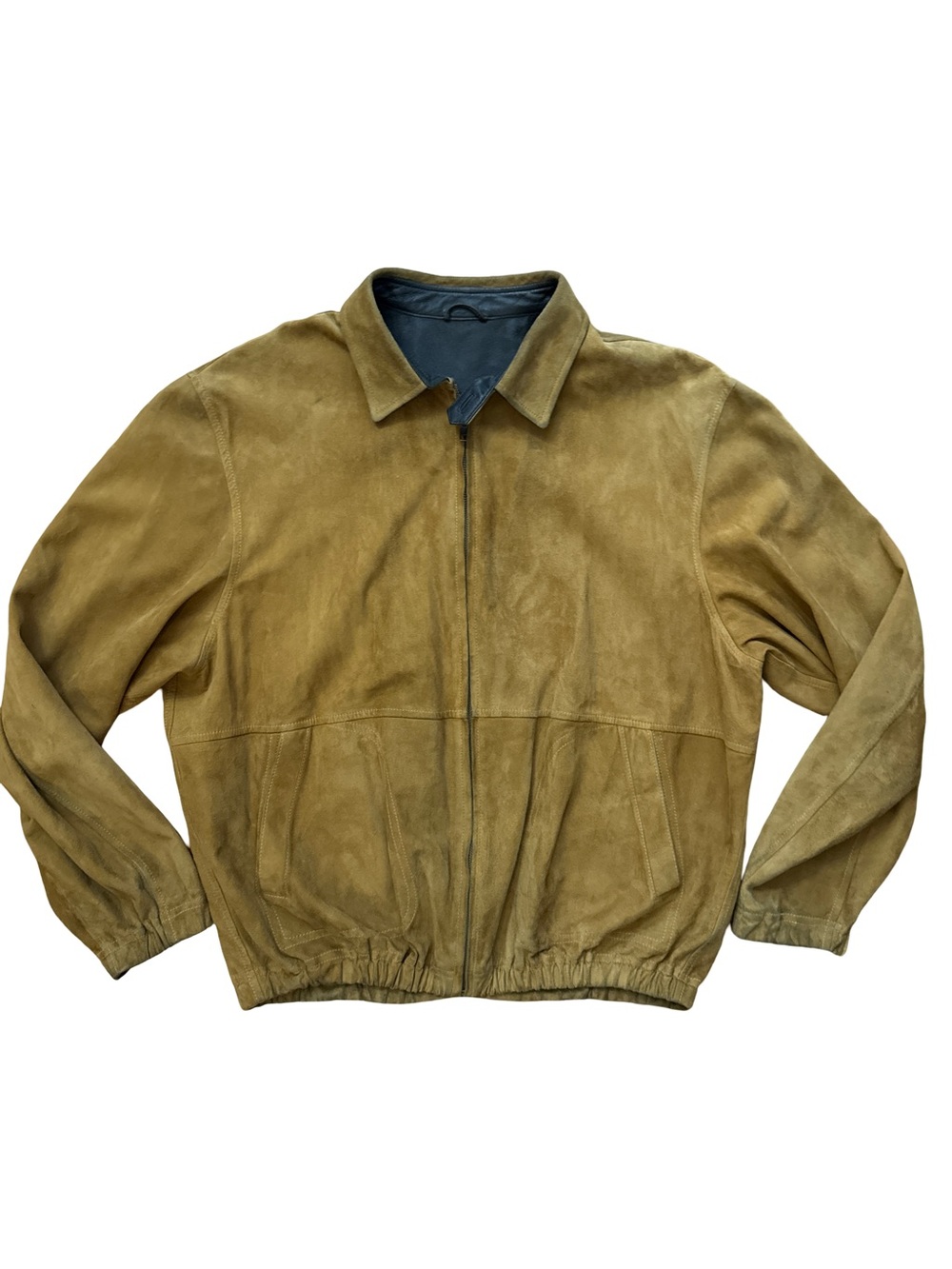 Vintage Longhi Wilkes Bashford Men’s Suede Bomber Style Jacket Size 56 Full Zip